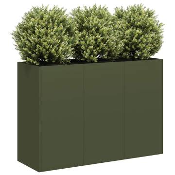 Olive Green Planter - Stylish Cold-Rolled Steel | HipoMarket