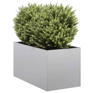 Stylish Galvanised Steel Planter 40x80x40 cm for Outdoor Use