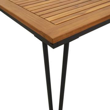 Garden Table with Hairpin Legs - Solid Acacia Wood 160x80 cm