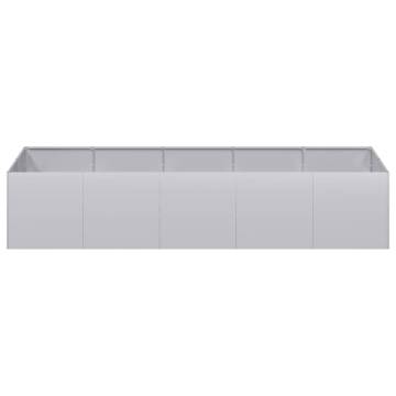 Stylish Galvanised Steel Planter 200x80x40 cm | Hipo Market