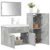  4 Piece Bathroom Furniture Set Concrete Grey Engineered Wood Colour concrete grey Size 90 x 38.5 x 46 cm Number of 4 