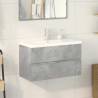 2 Piece Bathroom Furniture Set - Concrete Grey & Engineered Wood