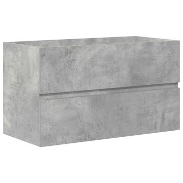 2 Piece Bathroom Furniture Set - Concrete Grey & Engineered Wood