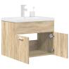  Bathroom Sink Cabinet with Built-in Basin and Faucet Sonoma Oak Colour sonoma oak Size 60 x 38.5 x 46 cm Model with faucet Number of 1 