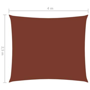 Sunshade Sail Oxford Fabric 2.5x4m Terracotta | HipoMarket