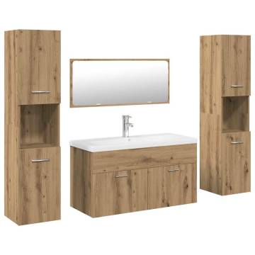 5 Piece Bathroom Furniture Set - Artisan Oak & Engineered Wood