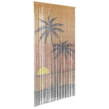 Insect Door Curtain - Palm Tree Print | 100x200 cm | Bamboo