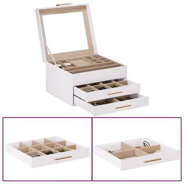 Elegant 3-Layer White Jewellery Box | Organize with Style