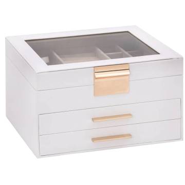 Elegant 3-Layer White Jewellery Box | Organize with Style