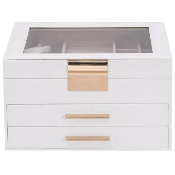 Elegant 3-Layer White Jewellery Box | Organize with Style