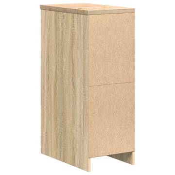 Garage Storage Cabinet Sonoma Oak - Solid Pinewood Organizer