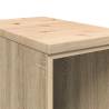 Garage Storage Cabinet Sonoma Oak - Solid Pinewood Organizer