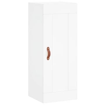 Stylish Highboard White 34.5x34x180 cm Engineered Wood