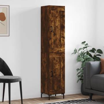 Stylish Highboard in Smoked Oak - Durable & Elegant Design