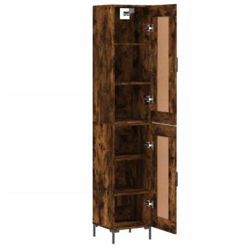 Stylish Highboard in Smoked Oak - Durable & Elegant Design