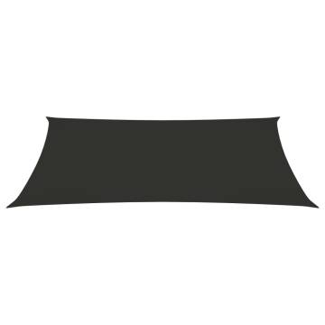 Sunshade Sail Oxford Fabric 5x7m Rectangular - Anthracite