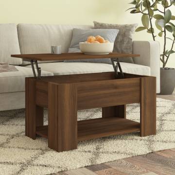 Brown Oak Coffee Table 79x49 cm - Versatile & Stylish