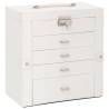 Jewellery Box 5-Layer with Mirror - Lockable White | HipoMarket