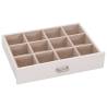 Jewellery Box 5-Layer with Mirror - Lockable White | HipoMarket