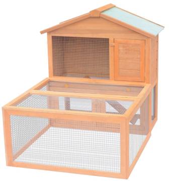 Animal Rabbit Cage Outdoor Run Wood - Perfect for Small Pets