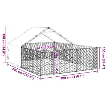 Outdoor Dog Kennel with Run 4x3m | Galvanised Steel Structure