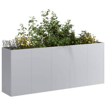 Stylish Galvanised Steel Planter 200x40x80 cm - Hipomarket