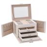 Elegant Lockable 4-Layer Jewellery Box with Mirror | Hipo Market