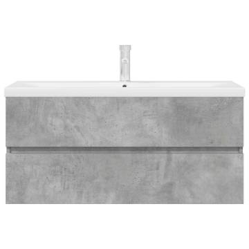 2 Piece Bathroom Furniture Set - Concrete Grey Wood | HipoMarket