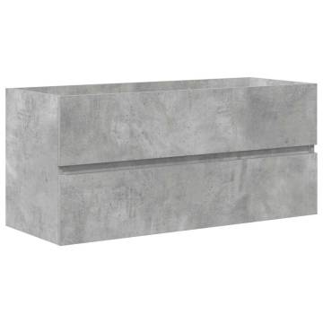 2 Piece Bathroom Furniture Set - Concrete Grey Wood | HipoMarket