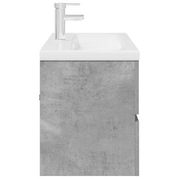 2 Piece Bathroom Furniture Set - Concrete Grey Wood | HipoMarket