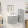 4 Piece Concrete Grey Bathroom Furniture Set | Hipomarket UK