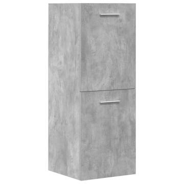 4 Piece Concrete Grey Bathroom Furniture Set | Hipomarket UK