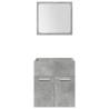 4 Piece Concrete Grey Bathroom Furniture Set | Hipomarket UK