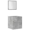 4 Piece Concrete Grey Bathroom Furniture Set | Hipomarket UK