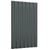 Roof Panels 12 pcs Powder-coated Steel Anthracite 60x36 cm