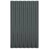 Roof Panels 12 pcs Powder-coated Steel Anthracite 60x36 cm