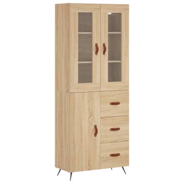 Stylish Highboard Sonoma Oak - Durable Engineered Wood | HipoMarket