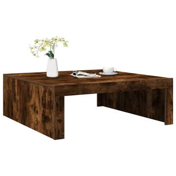 Coffee Table Smoked Oak - 100x100 cm - Engineered Wood | HipoMarket