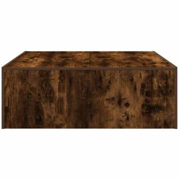 Coffee Table Smoked Oak - 100x100 cm - Engineered Wood | HipoMarket