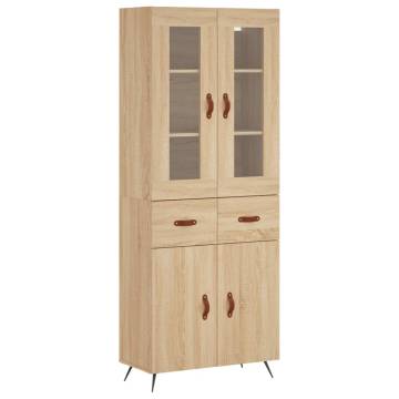 Elegant Highboard Sonoma Oak - 69.5x34x180 cm