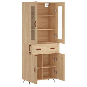 Elegant Highboard Sonoma Oak - 69.5x34x180 cm