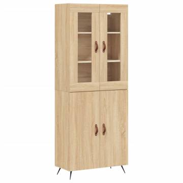 Stylish Highboard Sonoma Oak - 69.5x34x180 cm | Hipo Market