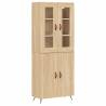 Stylish Highboard Sonoma Oak - 69.5x34x180 cm | Hipo Market