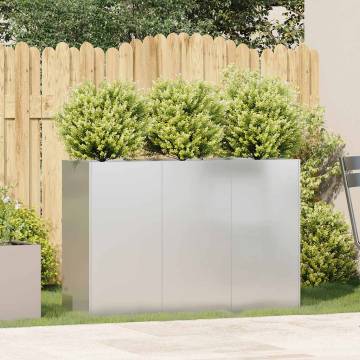 Stylish Stainless Steel Planter 120x40x80 cm for Gardens