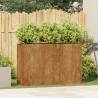 Stylish Rusty Planter - 120x40x80 cm Weathering Steel