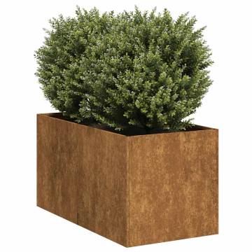 Planter Rusty 40x80x40 cm Weathering Steel | HipoMarket