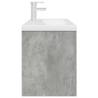 Stylish Bathroom Sink Cabinet with Basin & Faucet - Concrete Grey