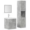  4 Piece Bathroom Furniture Set Concrete Grey Engineered Wood Colour concrete grey Size 41 x 38.5 x 46 cm Number of 1 