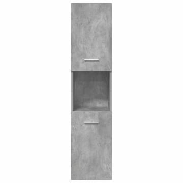 4 Piece Concrete Grey Bathroom Furniture Set | HipoMarket