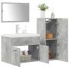  4 Piece Bathroom Furniture Set Concrete Grey Engineered Wood Colour concrete grey Size 60 x 38.5 x 46 cm Number of 4 Number of Pieces 